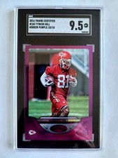 2016 PANINI CERTIFIED PURPLE TYREEK HILL RC! 10/10! SGC 9.5! 1/1! JERSEY #!