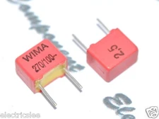 10pcs - WIMA FKP2 270P (270PF 0.27nF) 100V 2.5% pitch:5mm Film Capacitor