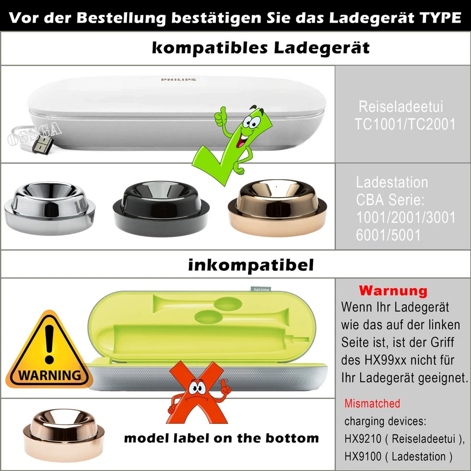 Philip Sonicare DiamondClean 9000 HX991 HX992 Griff elektrische Schallzahnbürste - Bild 3 von 4
