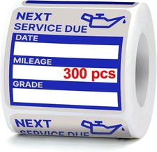for Oil Change Stickers 300 Pcs 2  x 2  Service Black Stickers, Next Service Due