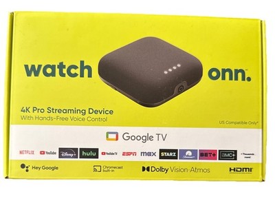 ONN 4K Pro Google TV Streaming Device w Dolby Atmos/Dolby Vision
