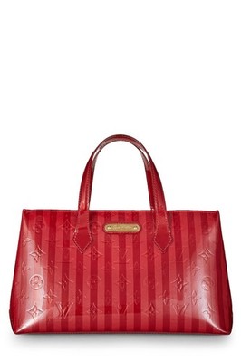 Louis Vuitton Red Monogram Vernis Rayures Wilshire PM - WGACA