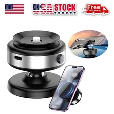 360 Electric Vacuum Magnetic Phone Holder Adjustable Suction Cup Car Mount Stand