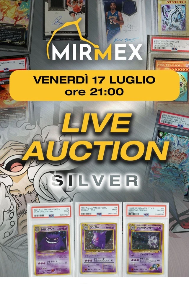 MIRMEX LIVE! Aste da 1€! Carte Raw e Gradate! SILVER STREAM!