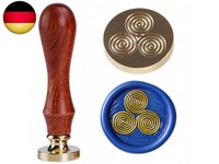 Wachssiegel-Stempel-Set, Dreifache Spiral-Siegelwachs-Stempel, 30 Mm,