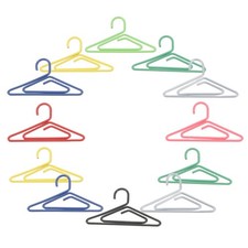 50 Pcs Metal Paper Clips Creative Mini Clothes Hanger Bookmark Paper Clamp