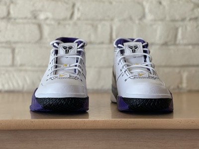 Nike Zoom Kobe 1 Protro 81 Points White Purple Black Leather Men