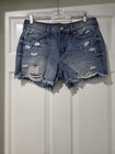 New York & Company Women's Denim Shorts Embellished Distressed Size 8 — photo 1