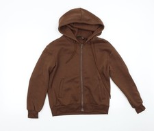 Womens UK Size XS SheIn Brown Full Zip Hoodie