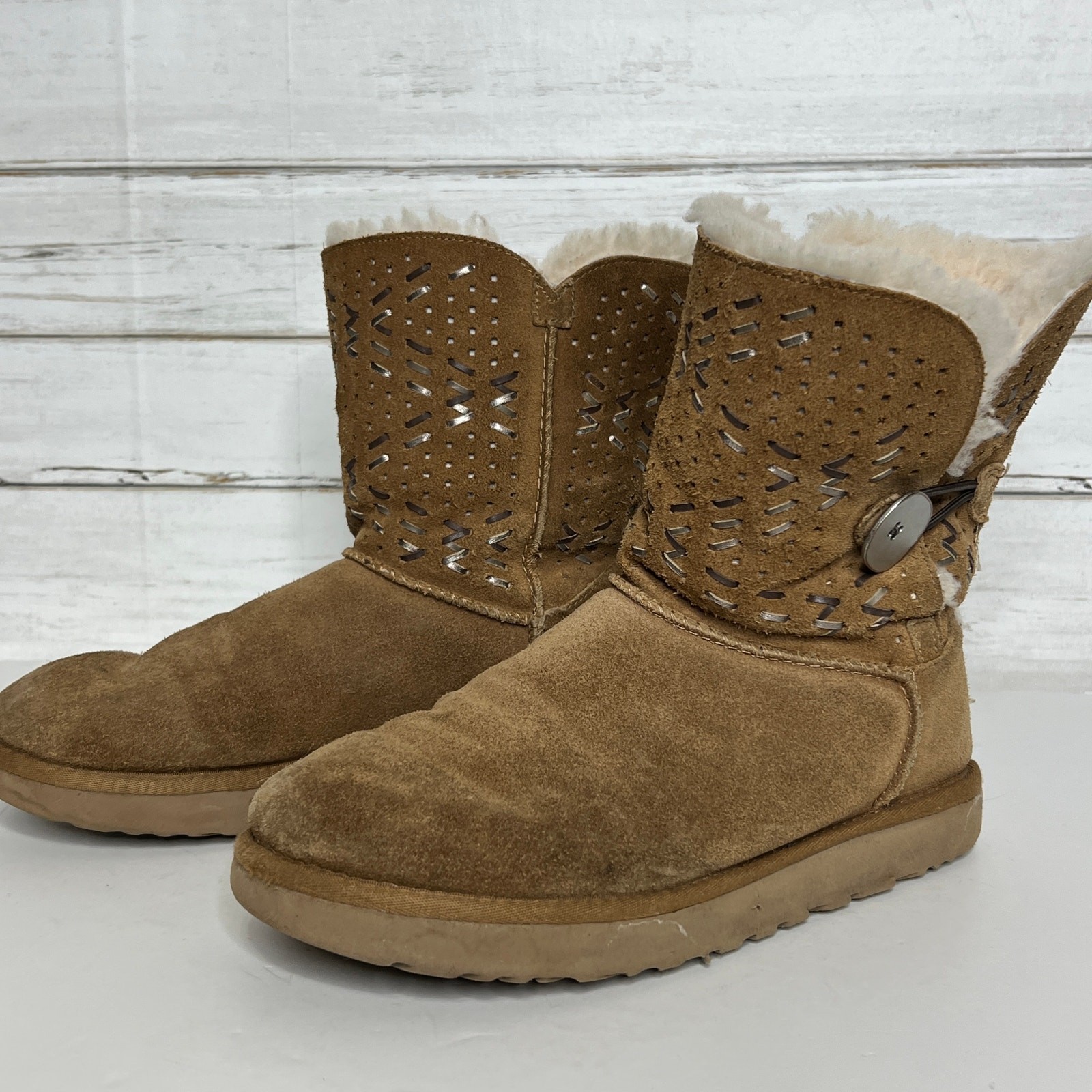 Ugg Bailey Button Tehuano Chestnut Brown Boots Sh… - image 11