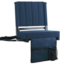 SPORT BEATS Stadium Seat with Back Bleacher Chair with Back  Cushion, Navy