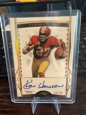 KEN HOUSTON 2022 LEAF TRINITY FOOTBALL AUTO 10/10 Redskins/HOF Gold Foil!