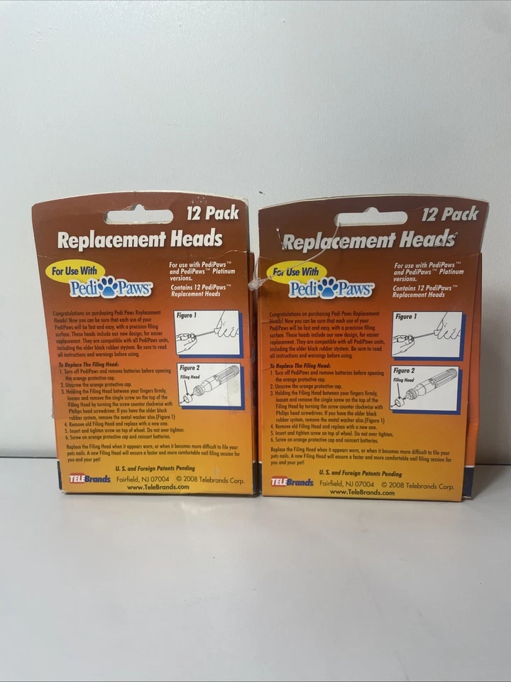 Lote de 2 cabezales de repuesto para limado de uñas PediPaws OEM - Nueva caja abierta Foto 2 de 4