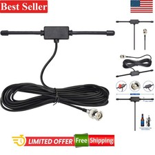 Lightweight BNC Male Dipole Antenna - Ideal for Mobile Ham Police Scanners