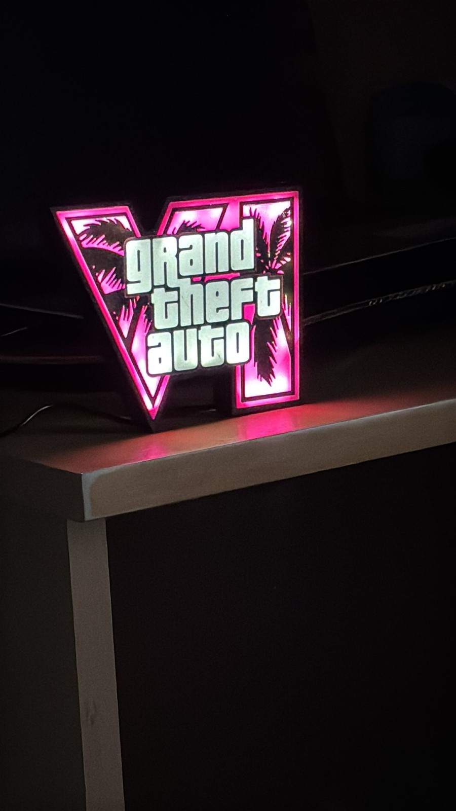 Lampada LED GTA VI VIce City - GTA 6 Stampa 3D - Regalo Gaming PC PS5 -FAN ART foto 5