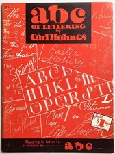 ABC of LETTERING by CARL HOLMES. Walter Foster Art Book. #34