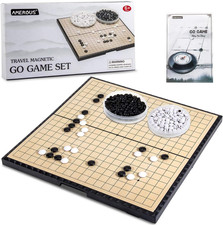 11 Inches Magnetic Go Game Set 19 X 19 , Travel Foldable Board Game Set with Ma