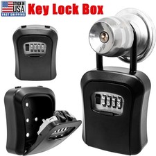 Key Lock Box for Outside-Combination Lockbox for House Key-Portable/Wall Mounted