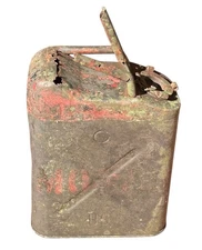 Vintage Industrial Metal Utility Can Rustic Shop Decor Barn Farm Display Man