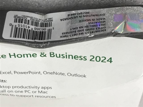 DAMAGED BOX! Microsoft Office Home Business 2024 EP2-06638 Lifetime License