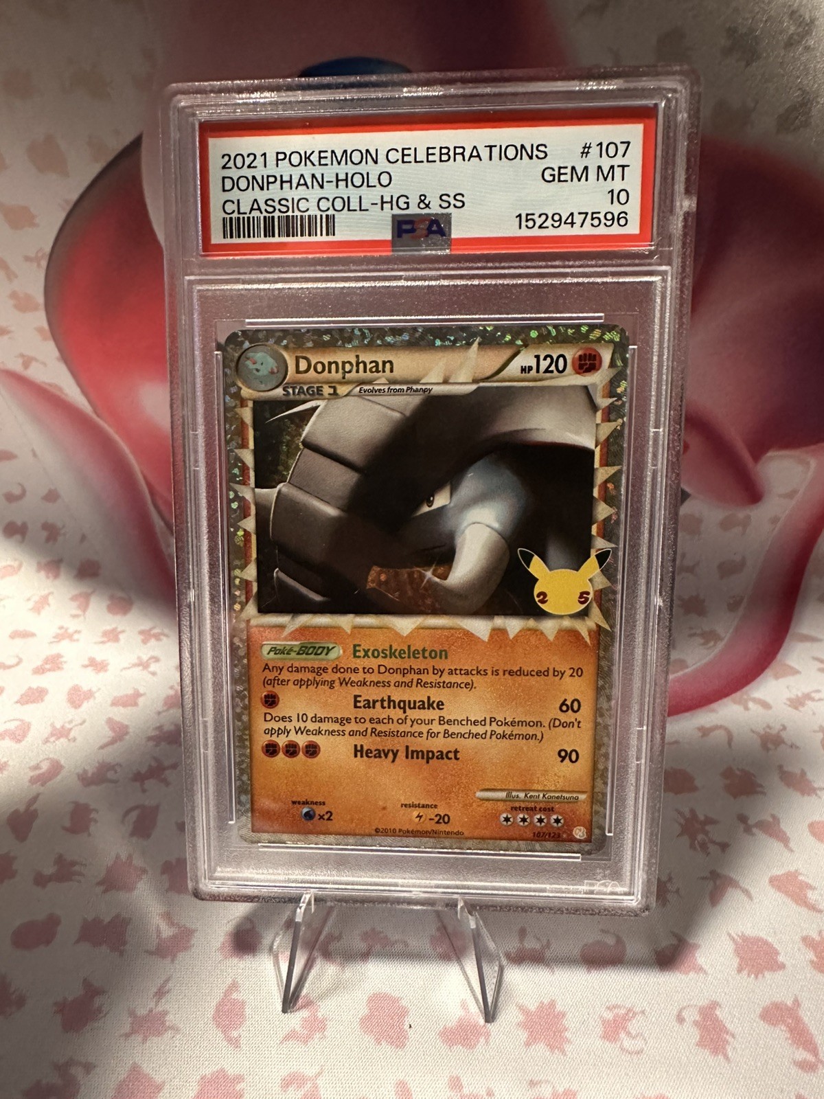 2021 Pokemon Celebrations Classic Collection Donphan #107 PSA 10