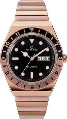 Timex Q Reissue Rose Gold & Black Women's Watch TW2U81400