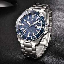 47MM PAGANI DESIGN Automatic Men's Watch Sapphire 100M Waterproof Stainless NEW