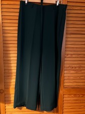 Mango Bottle Green Wide Leg Trousers - Size 16 - Never Worn