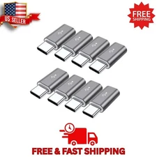 Micro USB to USB C Adapter,8-Pack Aluminum USB Type C Adapter Convert Connector