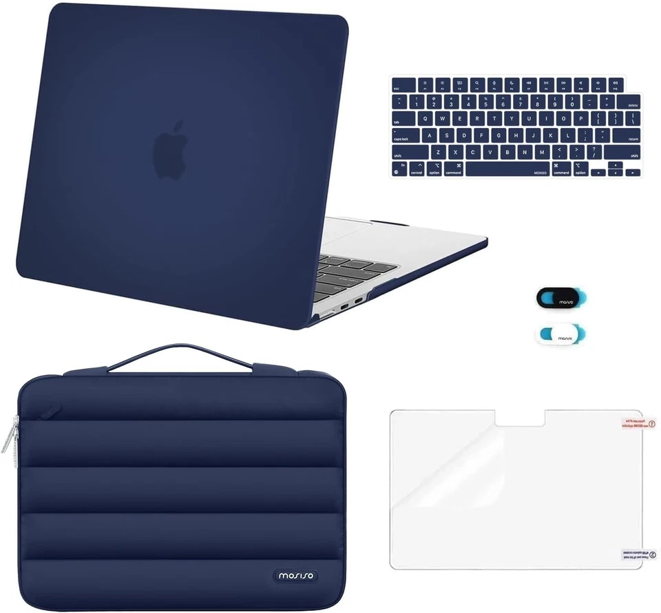 Stylish Navy Blue Hard Case & Accessories for MacBook Air 13 - Total Protection - Image 3 of 4