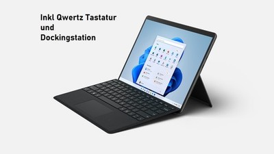 Microsoft Surface Pro 8 Intel i5-1145G7 256 SSD 16 GB RAM  Win 11 + QWERTZ/DOCK