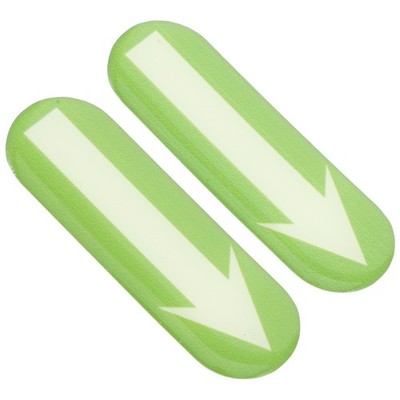 1 Pair Luminous Sticker Driving Assistance Positioning Sign Arrow Indicator
