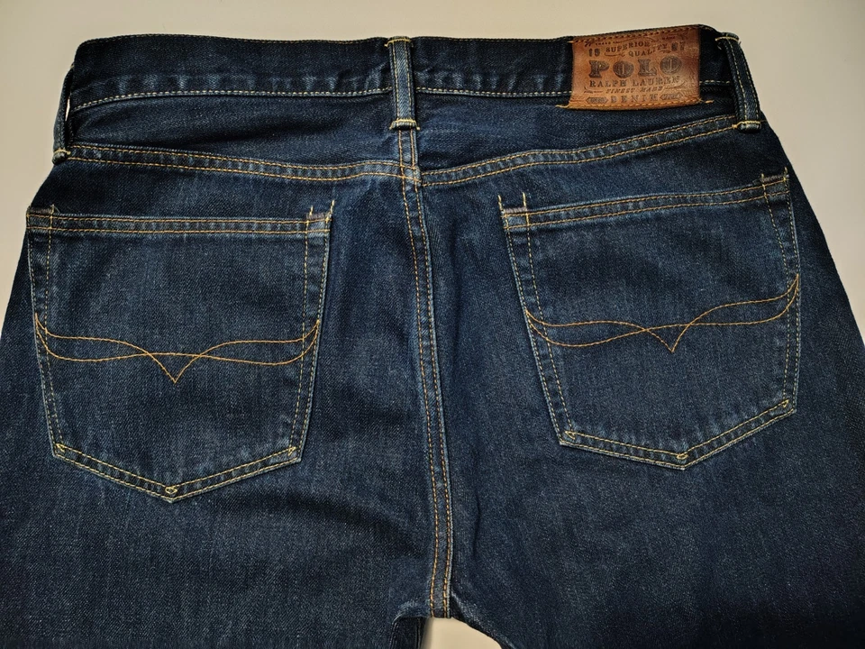 Polo Ralph Lauren Jeans Men's 31x30 Slim Fit Straight Blue Denim Dark Wash - Image 4 of 4
