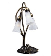 Meyda Tiffany 15282 Stained Glass / Tiffany Desk Lamp - White