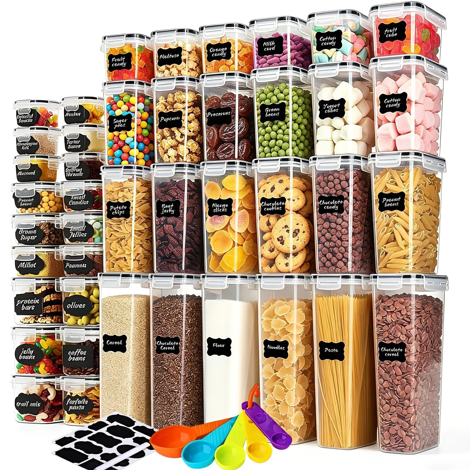 stusgo Airtight Food Storage Containers with Lids, BPA Free Clear