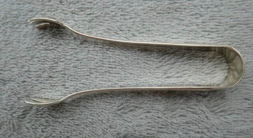Antique Sterling R. Wallace & Sons Sugar Cube Tongs Mono'd "A" 12g
