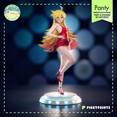 Panty & Stocking with Garterbelt, sexy Pin Up, Figur, 3D Druck, Statue, UNBEMALT
