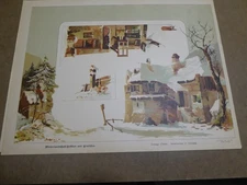 ORIGINAL VINTAGE C1900 TOY THEATER JF SCHREIBER GERMANY WINTER PASSAGE