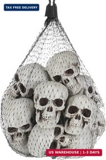 10 Mini Halloween Skull Heads - Skull Decor for Party, Table Decor, Home Gift