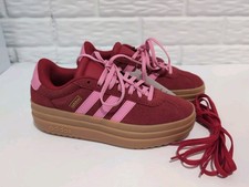 BRAND NEW Adidas VL Court Bold J Red and Pink Size Youth 4 JQ1711 Platform