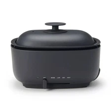 MUJI Deep Grill Pot MJ-HPFK2 Nonstick Cookware Electric Black From JAPAN