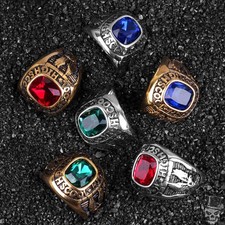 Sculpt Rings™ High School Class Ring - College Style Statement Jewelry Gemstone