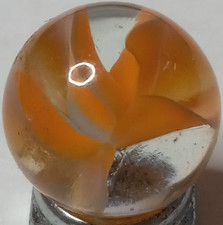 Vintage Vitro Agate Hybrid Cat s Eye Marble .63 MINT 1125.033