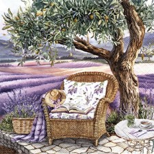  2 Two Paper Lunch Napkins for Decoupage/Mixed Media - Summer in Provence