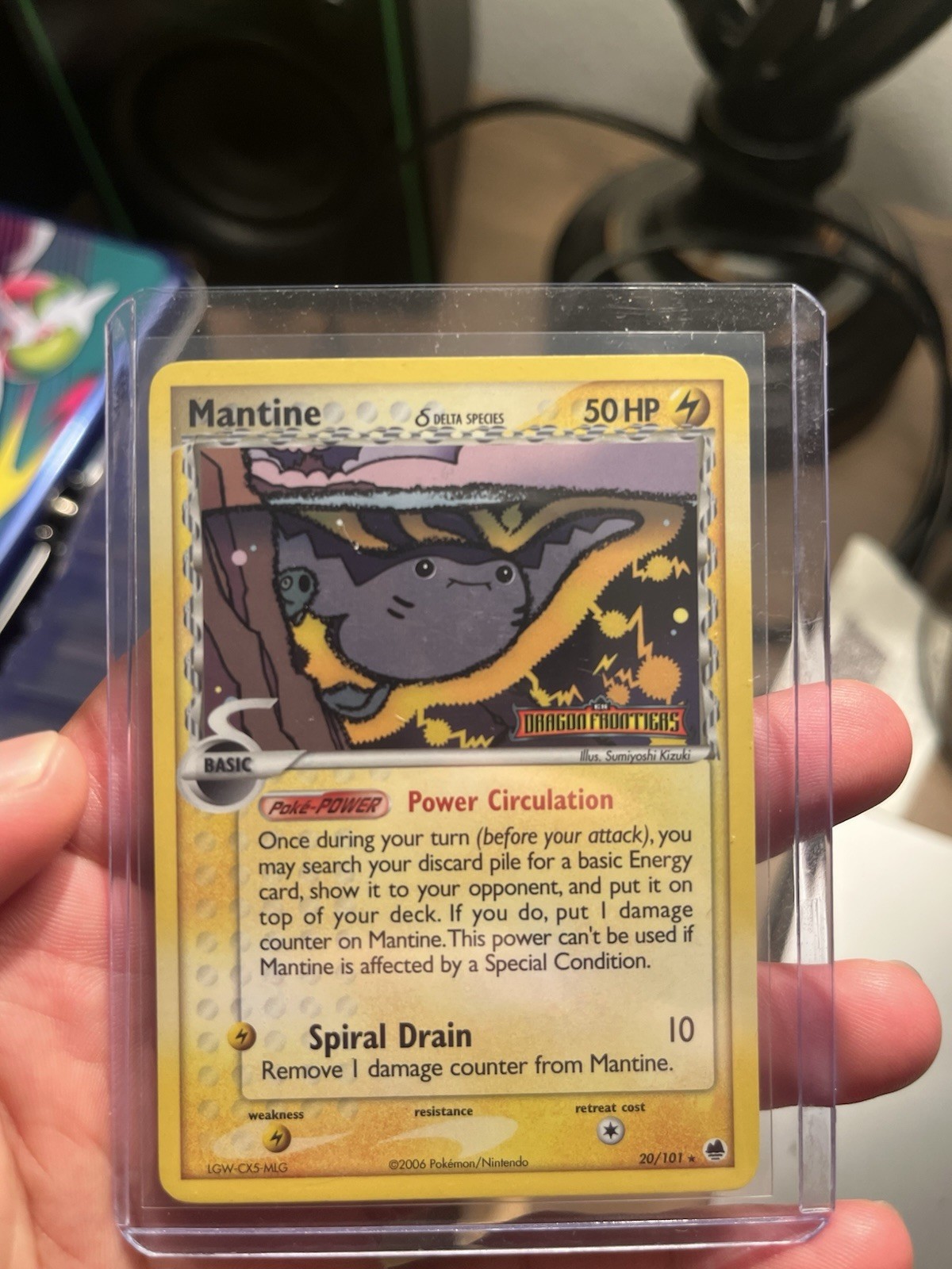 Mantine (Delta Species) 20/101 Dragon Frontiers Reverse Holo Stamp Pokemon TCG