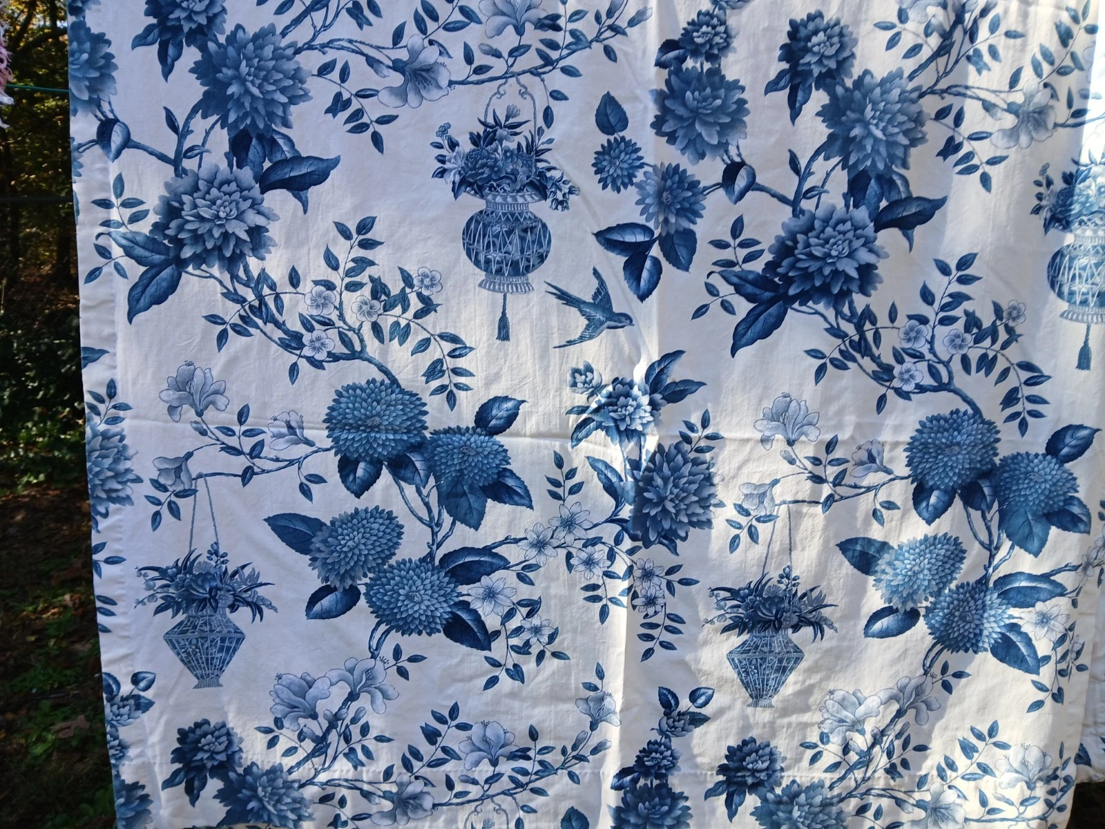 Waverly Lightfoot Williamsburg Drapes 82" Long-Lined-5 Pairs Available-Valances2
