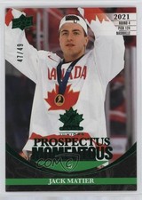 2023 Upper Deck Team Canada Juniors Electric Green 47/49 Jack Matier #PM-22 0o4i