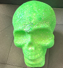 Green Glitter Skull Collectible Decor - Skull Collectible Decoration