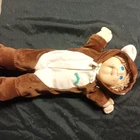 cabbage patch kids baby doll blonde curly hair blue eyes xavier roberts signed