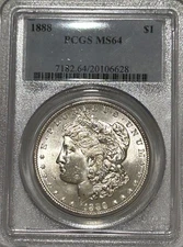 1888 P Morgan Silver Dollar PCGS MS64 Better Date Morgan